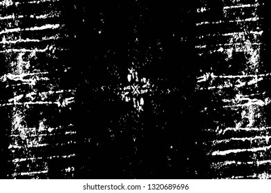 Rough, scratch, splatter grunge pattern design brush strokes. Overlay texture. Faded black-white dyed paper texture. Sketch grunge design. Use for poster, cover, banner, mock-up, stickers layout.