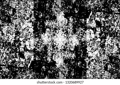 Rough, scratch, splatter grunge pattern design brush strokes. Overlay texture. Faded black-white dyed paper texture. Sketch grunge design. Use for poster, cover, banner, mock-up, stickers layout.