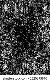 Rough, scratch, splatter grunge pattern design brush strokes. Overlay texture. Faded black-white dyed paper texture. Sketch grunge design. Use for poster, cover, banner, mock-up, stickers layout.