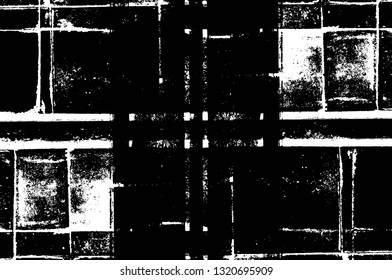 Rough, scratch, splatter grunge pattern design brush strokes. Overlay texture. Faded black-white dyed paper texture. Sketch grunge design. Use for poster, cover, banner, mock-up, stickers layout.