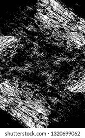 Rough, scratch, splatter grunge pattern design brush strokes. Overlay texture. Faded black-white dyed paper texture. Sketch grunge design. Use for poster, cover, banner, mock-up, stickers layout.