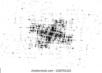 Rough, scratch, splatter grunge pattern design brush strokes. Overlay texture. Faded black-white dyed paper texture. Sketch grunge design. Use for poster, cover, banner, mock-up, stickers layout.