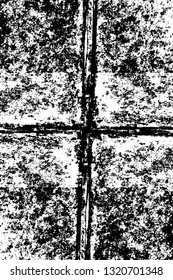 Rough, scratch, splatter grunge pattern design brush strokes. Overlay texture. Faded black-white dyed paper texture. Sketch grunge design. Use for poster, cover, banner, mock-up, stickers layout.