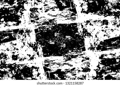 Rough, scratch, splatter grunge pattern design brush strokes. Overlay texture. Faded black-white dyed paper texture. Sketch grunge design. Use for poster, cover, banner, mock-up, stickers layout.