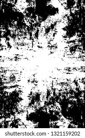 Rough, scratch, splatter grunge pattern design brush strokes. Overlay texture. Faded black-white dyed paper texture. Sketch grunge design. Use for poster, cover, banner, mock-up, stickers layout.