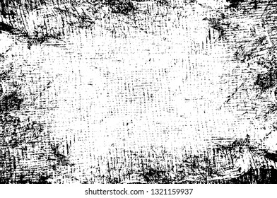 Rough, scratch, splatter grunge pattern design brush strokes. Overlay texture. Faded black-white dyed paper texture. Sketch grunge design. Use for poster, cover, banner, mock-up, stickers layout.