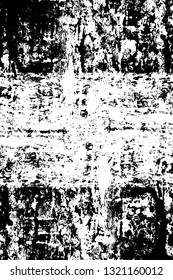 Rough, scratch, splatter grunge pattern design brush strokes. Overlay texture. Faded black-white dyed paper texture. Sketch grunge design. Use for poster, cover, banner, mock-up, stickers layout.