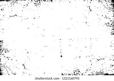 Rough, scratch, splatter grunge pattern design brush strokes. Overlay texture. Faded black-white dyed paper texture. Sketch grunge design. Use for poster, cover, banner, mock-up, stickers layout.