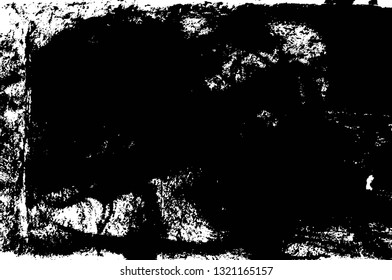 Rough, scratch, splatter grunge pattern design brush strokes. Overlay texture. Faded black-white dyed paper texture. Sketch grunge design. Use for poster, cover, banner, mock-up, stickers layout.