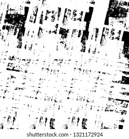 Rough, scratch, splatter grunge pattern design brush strokes. Overlay texture. Faded black-white dyed paper texture. Sketch grunge design. Use for poster, cover, banner, mock-up, stickers layout.