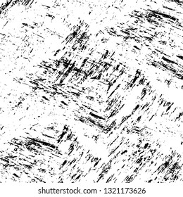 Rough, scratch, splatter grunge pattern design brush strokes. Overlay texture. Faded black-white dyed paper texture. Sketch grunge design. Use for poster, cover, banner, mock-up, stickers layout.
