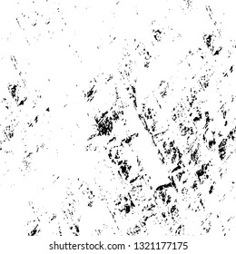 Rough, scratch, splatter grunge pattern design brush strokes. Overlay texture. Faded black-white dyed paper texture. Sketch grunge design. Use for poster, cover, banner, mock-up, stickers layout.
