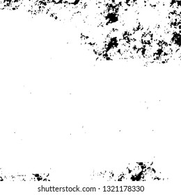 Rough, scratch, splatter grunge pattern design brush strokes. Overlay texture. Faded black-white dyed paper texture. Sketch grunge design. Use for poster, cover, banner, mock-up, stickers layout.