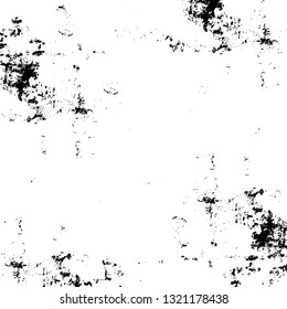 Rough, scratch, splatter grunge pattern design brush strokes. Overlay texture. Faded black-white dyed paper texture. Sketch grunge design. Use for poster, cover, banner, mock-up, stickers layout.