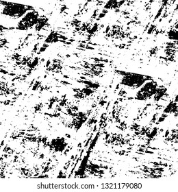 Rough, scratch, splatter grunge pattern design brush strokes. Overlay texture. Faded black-white dyed paper texture. Sketch grunge design. Use for poster, cover, banner, mock-up, stickers layout.