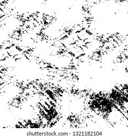 Rough, scratch, splatter grunge pattern design brush strokes. Overlay texture. Faded black-white dyed paper texture. Sketch grunge design. Use for poster, cover, banner, mock-up, stickers layout.