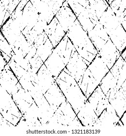 Rough, scratch, splatter grunge pattern design brush strokes. Overlay texture. Faded black-white dyed paper texture. Sketch grunge design. Use for poster, cover, banner, mock-up, stickers layout.