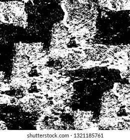 Rough, scratch, splatter grunge pattern design brush strokes. Overlay texture. Faded black-white dyed paper texture. Sketch grunge design. Use for poster, cover, banner, mock-up, stickers layout.