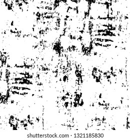 Rough, scratch, splatter grunge pattern design brush strokes. Overlay texture. Faded black-white dyed paper texture. Sketch grunge design. Use for poster, cover, banner, mock-up, stickers layout.