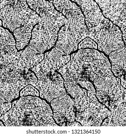 Rough, scratch, splatter grunge pattern design brush strokes. Overlay texture. Faded black-white dyed paper texture. Sketch grunge design. Use for poster, cover, banner, mock-up, stickers layout.
