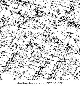 Rough, scratch, splatter grunge pattern design brush strokes. Overlay texture. Faded black-white dyed paper texture. Sketch grunge design. Use for poster, cover, banner, mock-up, stickers layout.