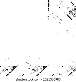 Rough, scratch, splatter grunge pattern design brush strokes. Overlay texture. Faded black-white dyed paper texture. Sketch grunge design. Use for poster, cover, banner, mock-up, stickers layout.
