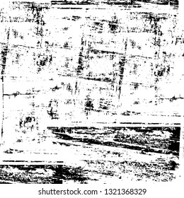 Rough, scratch, splatter grunge pattern design brush strokes. Overlay texture. Faded black-white dyed paper texture. Sketch grunge design. Use for poster, cover, banner, mock-up, stickers layout.