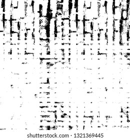 Rough, scratch, splatter grunge pattern design brush strokes. Overlay texture. Faded black-white dyed paper texture. Sketch grunge design. Use for poster, cover, banner, mock-up, stickers layout.