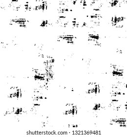 Rough, scratch, splatter grunge pattern design brush strokes. Overlay texture. Faded black-white dyed paper texture. Sketch grunge design. Use for poster, cover, banner, mock-up, stickers layout.