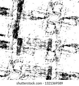 Rough, scratch, splatter grunge pattern design brush strokes. Overlay texture. Faded black-white dyed paper texture. Sketch grunge design. Use for poster, cover, banner, mock-up, stickers layout.