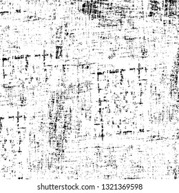 Rough, scratch, splatter grunge pattern design brush strokes. Overlay texture. Faded black-white dyed paper texture. Sketch grunge design. Use for poster, cover, banner, mock-up, stickers layout.