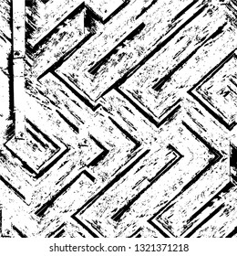 Rough, scratch, splatter grunge pattern design brush strokes. Overlay texture. Faded black-white dyed paper texture. Sketch grunge design. Use for poster, cover, banner, mock-up, stickers layout.