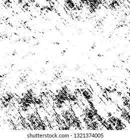 Rough, scratch, splatter grunge pattern design brush strokes. Overlay texture. Faded black-white dyed paper texture. Sketch grunge design. Use for poster, cover, banner, mock-up, stickers layout.