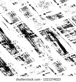 Rough, scratch, splatter grunge pattern design brush strokes. Overlay texture. Faded black-white dyed paper texture. Sketch grunge design. Use for poster, cover, banner, mock-up, stickers layout.