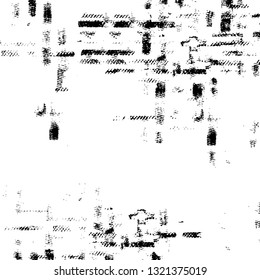 Rough, scratch, splatter grunge pattern design brush strokes. Overlay texture. Faded black-white dyed paper texture. Sketch grunge design. Use for poster, cover, banner, mock-up, stickers layout.