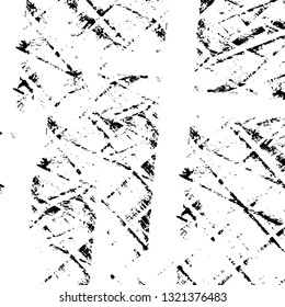 Rough, scratch, splatter grunge pattern design brush strokes. Overlay texture. Faded black-white dyed paper texture. Sketch grunge design. Use for poster, cover, banner, mock-up, stickers layout.