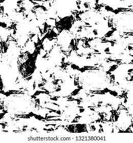 Rough, scratch, splatter grunge pattern design brush strokes. Overlay texture. Faded black-white dyed paper texture. Sketch grunge design. Use for poster, cover, banner, mock-up, stickers layout.