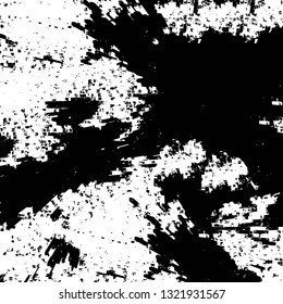 Rough, scratch, splatter grunge pattern design brush strokes. Overlay texture. Faded black-white dyed paper texture. Sketch grunge design. Use for poster, cover, banner, mock-up, stickers layout.