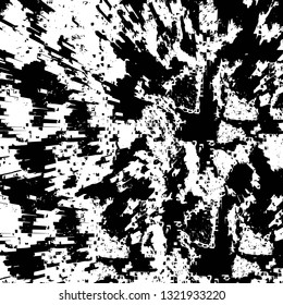 Rough, scratch, splatter grunge pattern design brush strokes. Overlay texture. Faded black-white dyed paper texture. Sketch grunge design. Use for poster, cover, banner, mock-up, stickers layout.