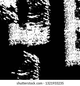 Rough, scratch, splatter grunge pattern design brush strokes. Overlay texture. Faded black-white dyed paper texture. Sketch grunge design. Use for poster, cover, banner, mock-up, stickers layout.