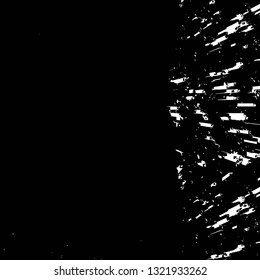 Rough, scratch, splatter grunge pattern design brush strokes. Overlay texture. Faded black-white dyed paper texture. Sketch grunge design. Use for poster, cover, banner, mock-up, stickers layout.