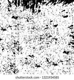 Rough, scratch, splatter grunge pattern design brush strokes. Overlay texture. Faded black-white dyed paper texture. Sketch grunge design. Use for poster, cover, banner, mock-up, stickers layout.