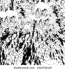 Rough, scratch, splatter grunge pattern design brush strokes. Overlay texture. Faded black-white dyed paper texture. Sketch grunge design. Use for poster, cover, banner, mock-up, stickers layout.
