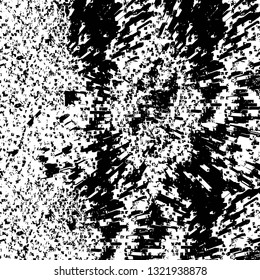 Rough, scratch, splatter grunge pattern design brush strokes. Overlay texture. Faded black-white dyed paper texture. Sketch grunge design. Use for poster, cover, banner, mock-up, stickers layout.