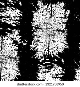 Rough, scratch, splatter grunge pattern design brush strokes. Overlay texture. Faded black-white dyed paper texture. Sketch grunge design. Use for poster, cover, banner, mock-up, stickers layout.