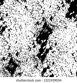 Rough, scratch, splatter grunge pattern design brush strokes. Overlay texture. Faded black-white dyed paper texture. Sketch grunge design. Use for poster, cover, banner, mock-up, stickers layout.