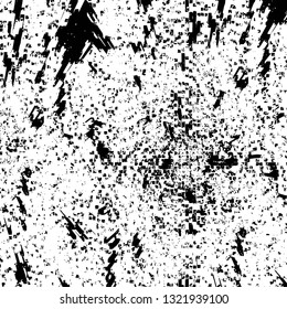 Rough, scratch, splatter grunge pattern design brush strokes. Overlay texture. Faded black-white dyed paper texture. Sketch grunge design. Use for poster, cover, banner, mock-up, stickers layout.