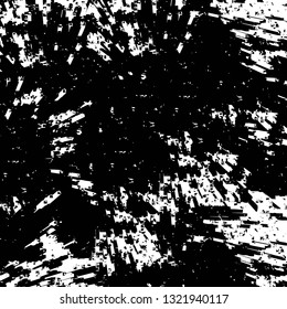 Rough, scratch, splatter grunge pattern design brush strokes. Overlay texture. Faded black-white dyed paper texture. Sketch grunge design. Use for poster, cover, banner, mock-up, stickers layout.
