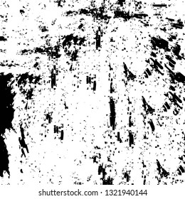 Rough, scratch, splatter grunge pattern design brush strokes. Overlay texture. Faded black-white dyed paper texture. Sketch grunge design. Use for poster, cover, banner, mock-up, stickers layout.