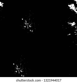 Rough, scratch, splatter grunge pattern design brush strokes. Overlay texture. Faded black-white dyed paper texture. Sketch grunge design. Use for poster, cover, banner, mock-up, stickers layout.